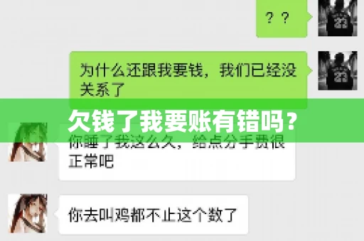 欠钱了我要账有错吗？